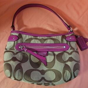 Pink Coach Purse In Good Condition.
